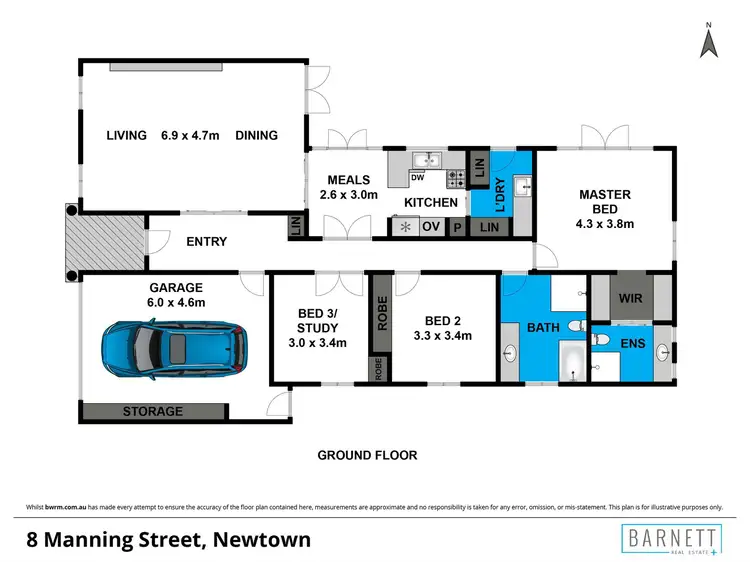 Floorplan of Homely house listing, 8 Manning Street, Newtown VIC 3220