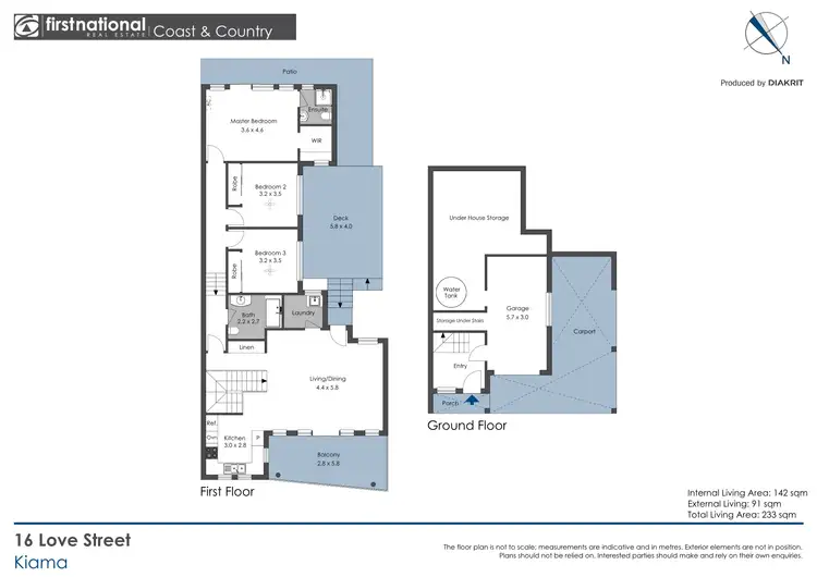 Floorplan of Homely townhouse listing, 16 Love Street, Kiama NSW 2533