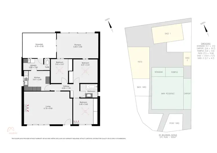 Floorplan of Homely house listing, 44 McLennan Avenue, Whyalla Norrie SA 5608