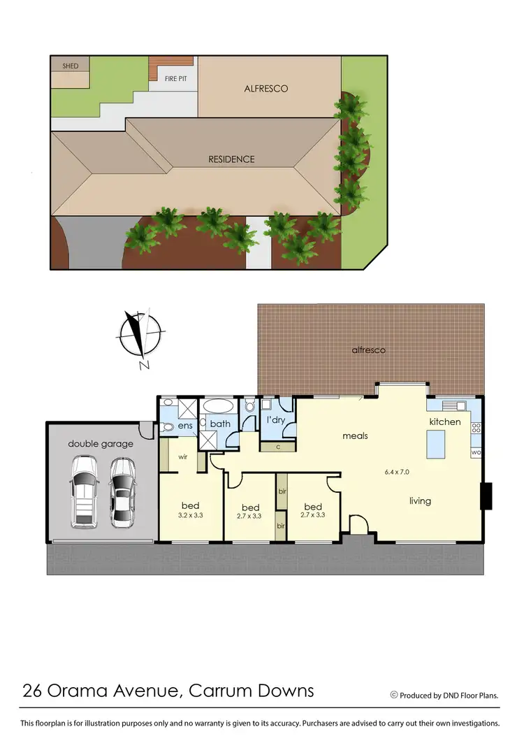 Floorplan of Homely house listing, 26 Orama Avenue, Carrum Downs VIC 3201