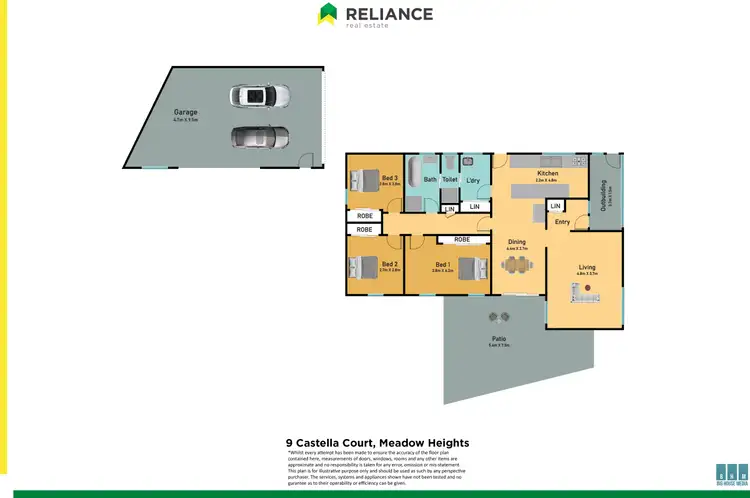 Floorplan of Homely house listing, 9 Castella Court, Meadow Heights VIC 3048