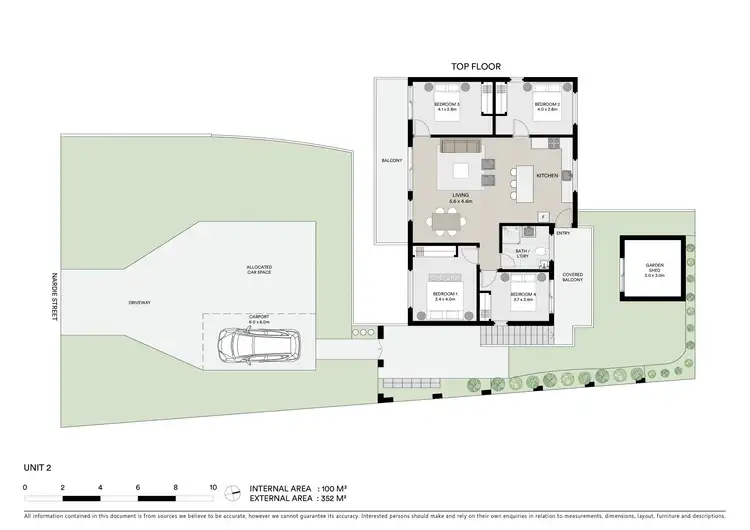 Floorplan of Homely unit listing, 2/13 Nardie Street, Sapphire Beach NSW 2450