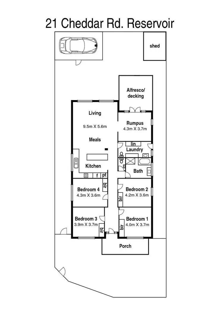 Floorplan of Homely house listing, 21 Cheddar Road, Reservoir VIC 3073