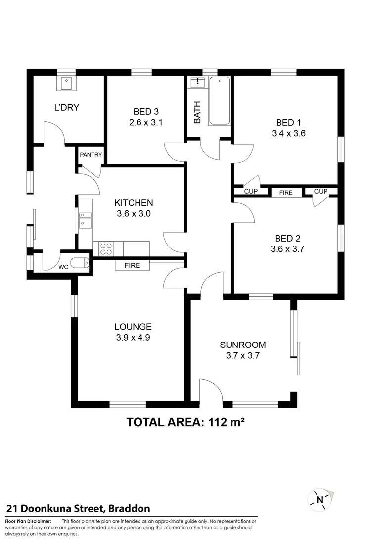 Floorplan of Homely house listing, 21 Doonkuna Street, Braddon ACT 2612