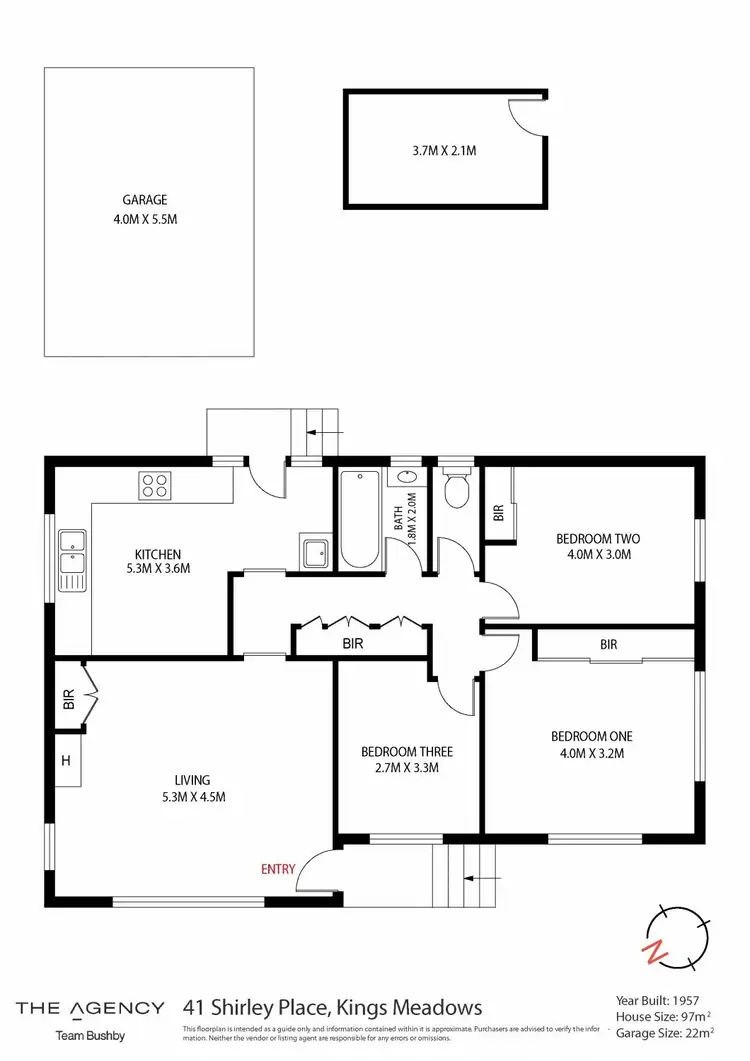 Floorplan of Homely house listing, 41 Shirley Place, Kings Meadows TAS 7249