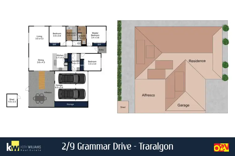 Floorplan of Homely unit listing, 2/9 Grammar Drive, Traralgon VIC 3844
