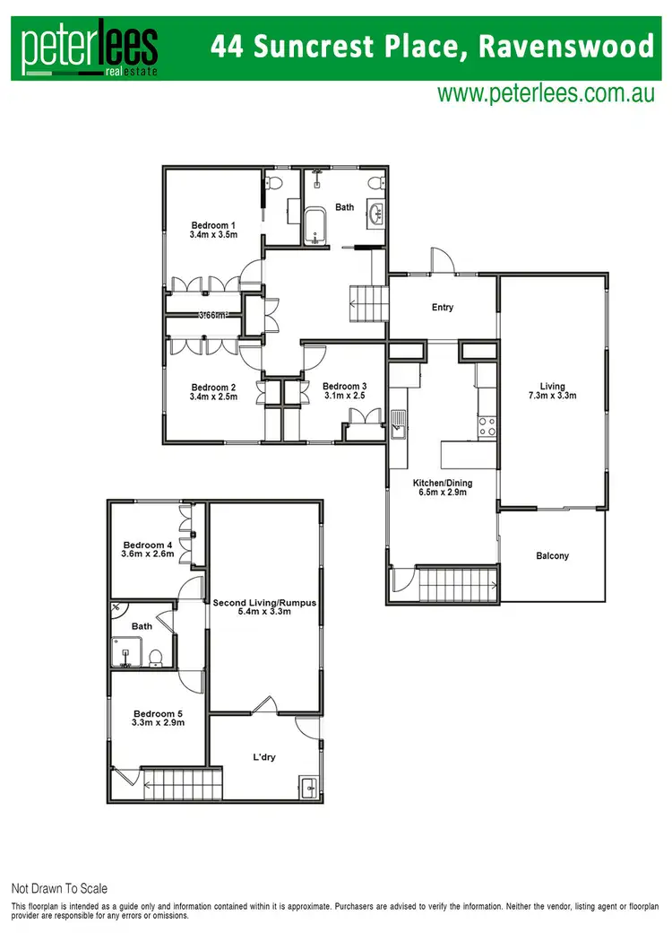 Floorplan of Homely house listing, 44 Suncrest Place, Ravenswood TAS 7250