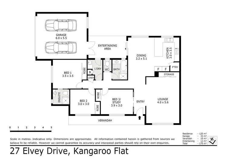 Floorplan of Homely house listing, 27 Elvey Drive, Kangaroo Flat VIC 3555