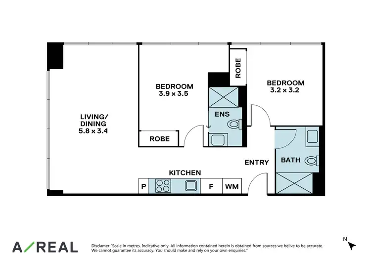 Floorplan of Homely apartment listing, 3407/8 Sutherland Street, Melbourne VIC 3000