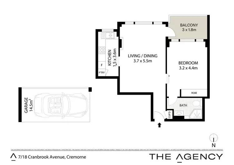 Floorplan of Homely apartment listing, 7/18 Cranbrook Avenue, Cremorne NSW 2090