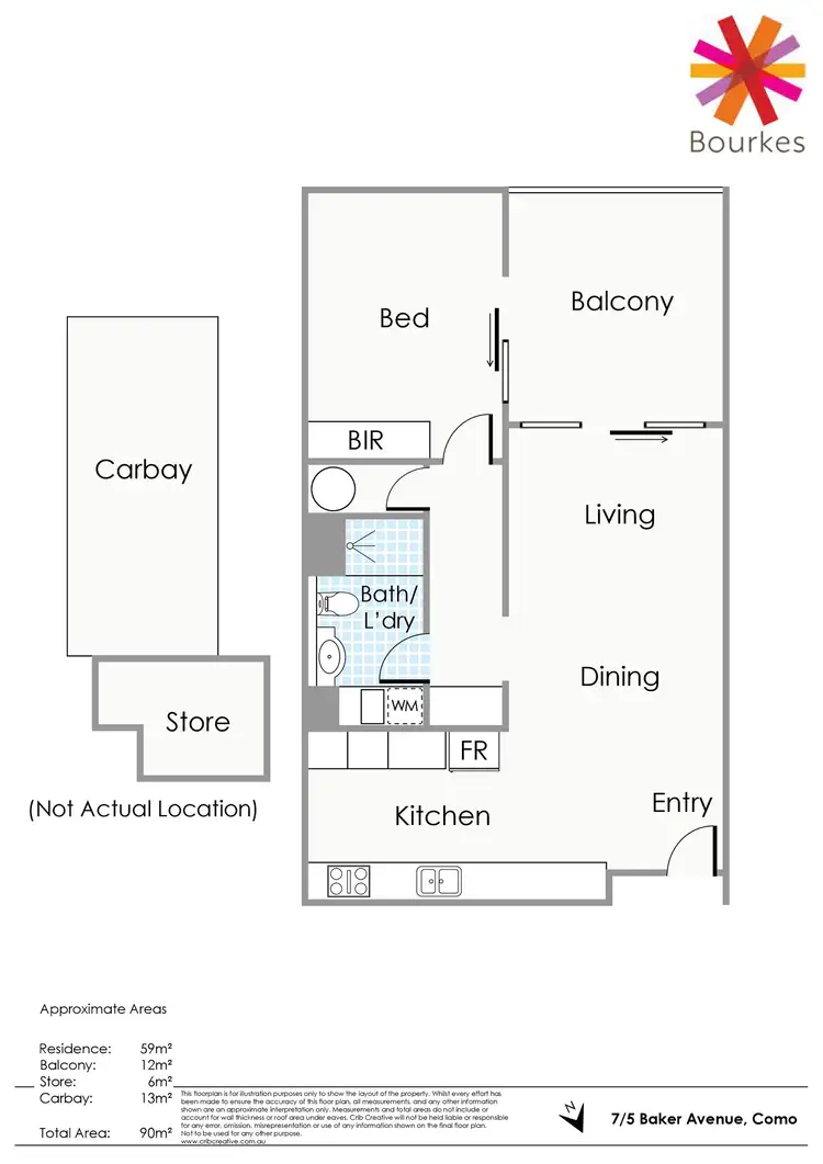 Floorplan of Homely apartment listing, 7/5 Barker Avenue, Como WA 6152