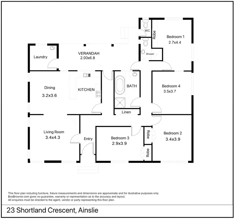 Floorplan of Homely house listing, 23 Shortland Crescent, Ainslie ACT 2602