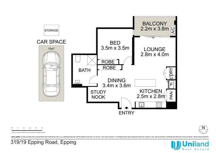 Floorplan of Homely apartment listing, 319/19 Epping Road, Epping NSW 2121