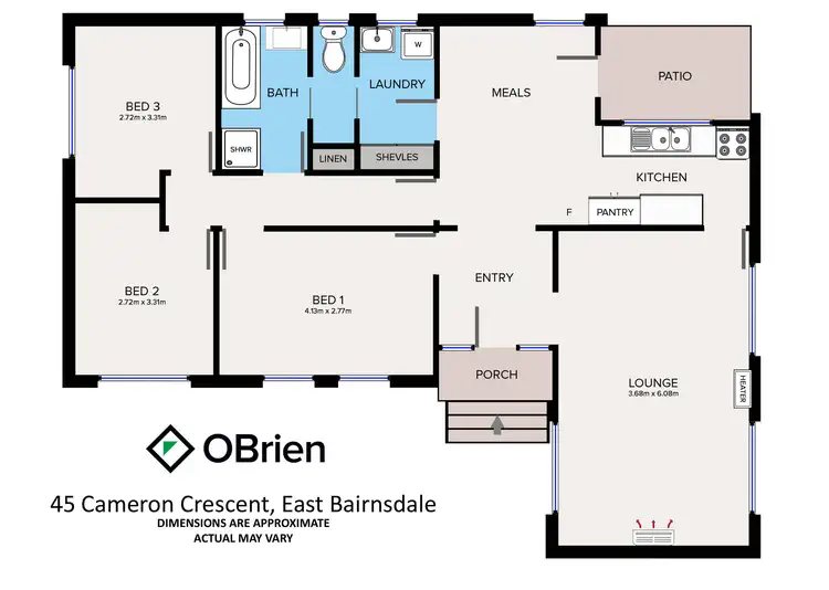 Floorplan of Homely house listing, 45 Cameron Crescent, East Bairnsdale VIC 3875