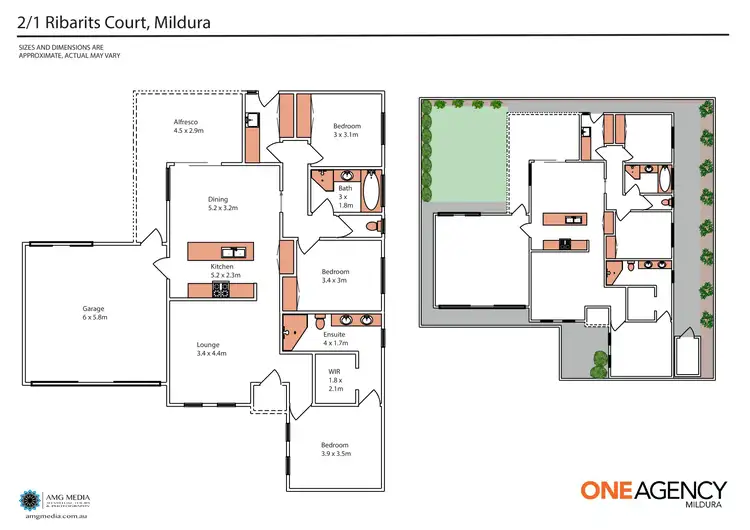 Floorplan of Homely house listing, 2/1 Ribarits Court, Mildura VIC 3500