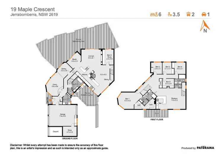 Floorplan of Homely house listing, 19 Maple Crescent, Jerrabomberra NSW 2619