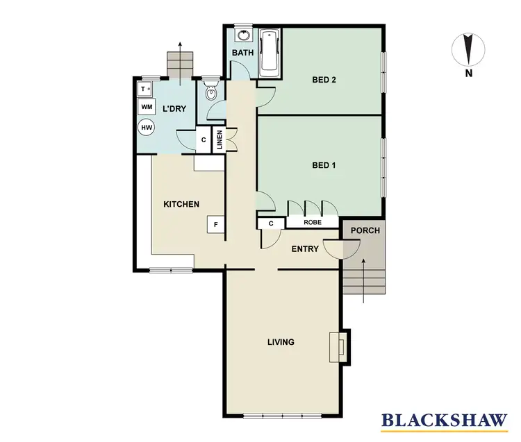 Floorplan of Homely semi-detached listing, 1 Gormanston Crescent, Deakin ACT 2600