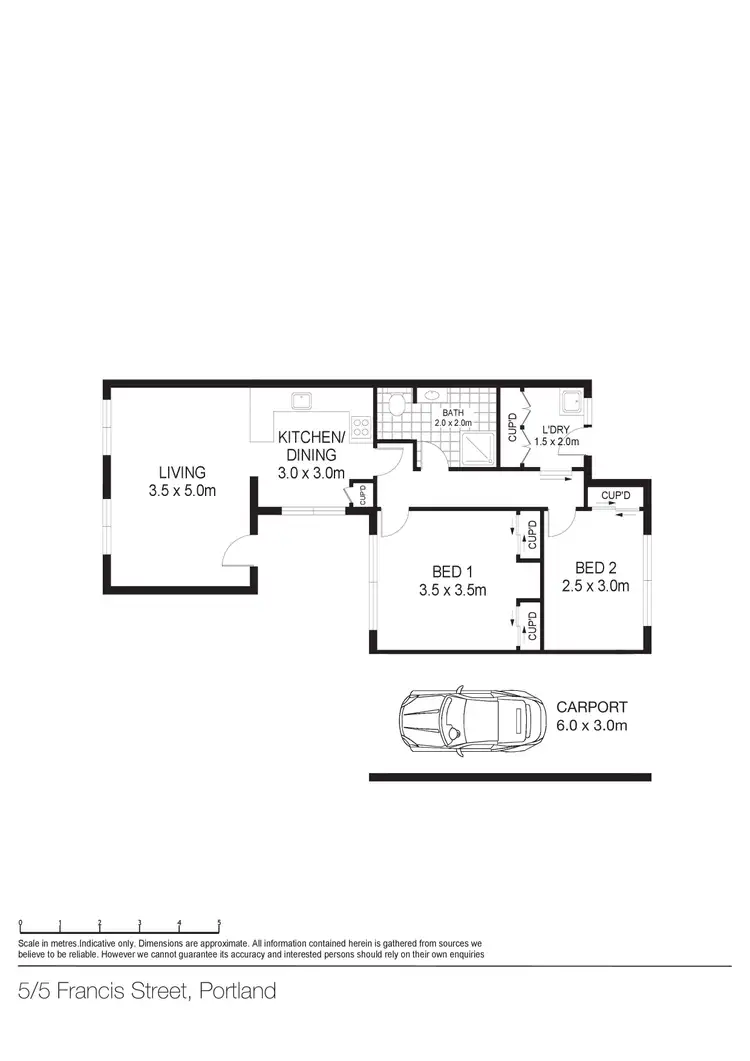 Floorplan of Homely unit listing, 5/5 Francis Street, Portland VIC 3305
