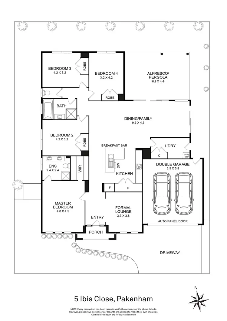 Floorplan of Homely house listing, 5 Ibis Close, Pakenham VIC 3810