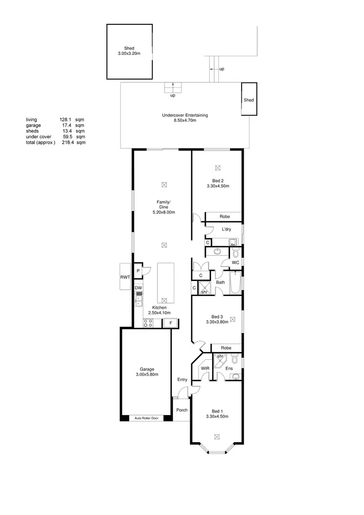 Floorplan of Homely house listing, 14A Saturn Crescent, Modbury North SA 5092