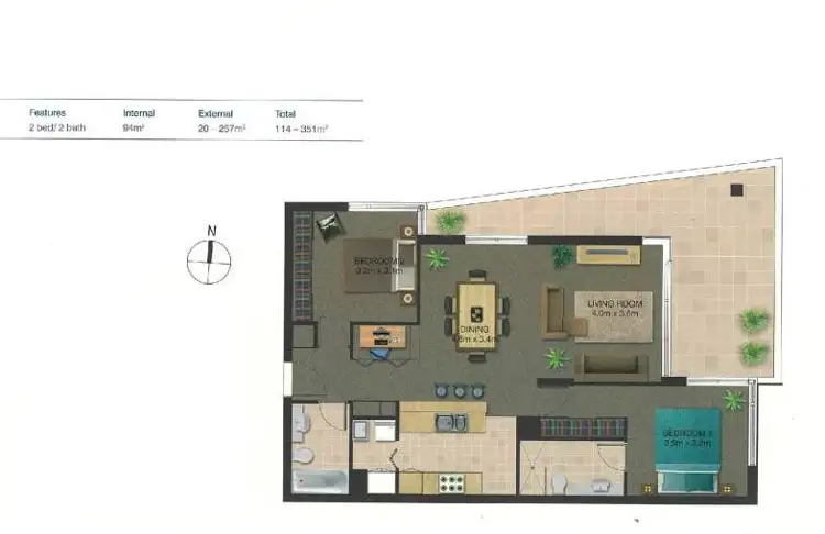 Floorplan of Homely unit listing, 1207/27 Boardwalk Boulevard, Mount Coolum QLD 4573