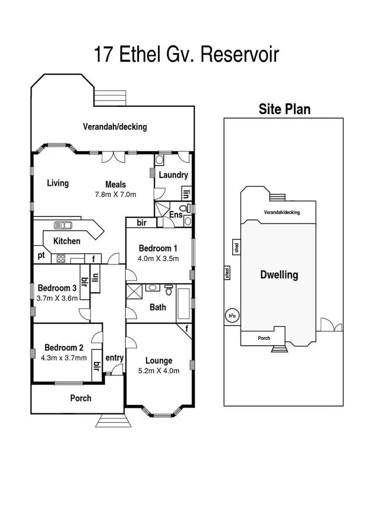 Floorplan of Homely house listing, 17 Ethel Grove, Reservoir VIC 3073