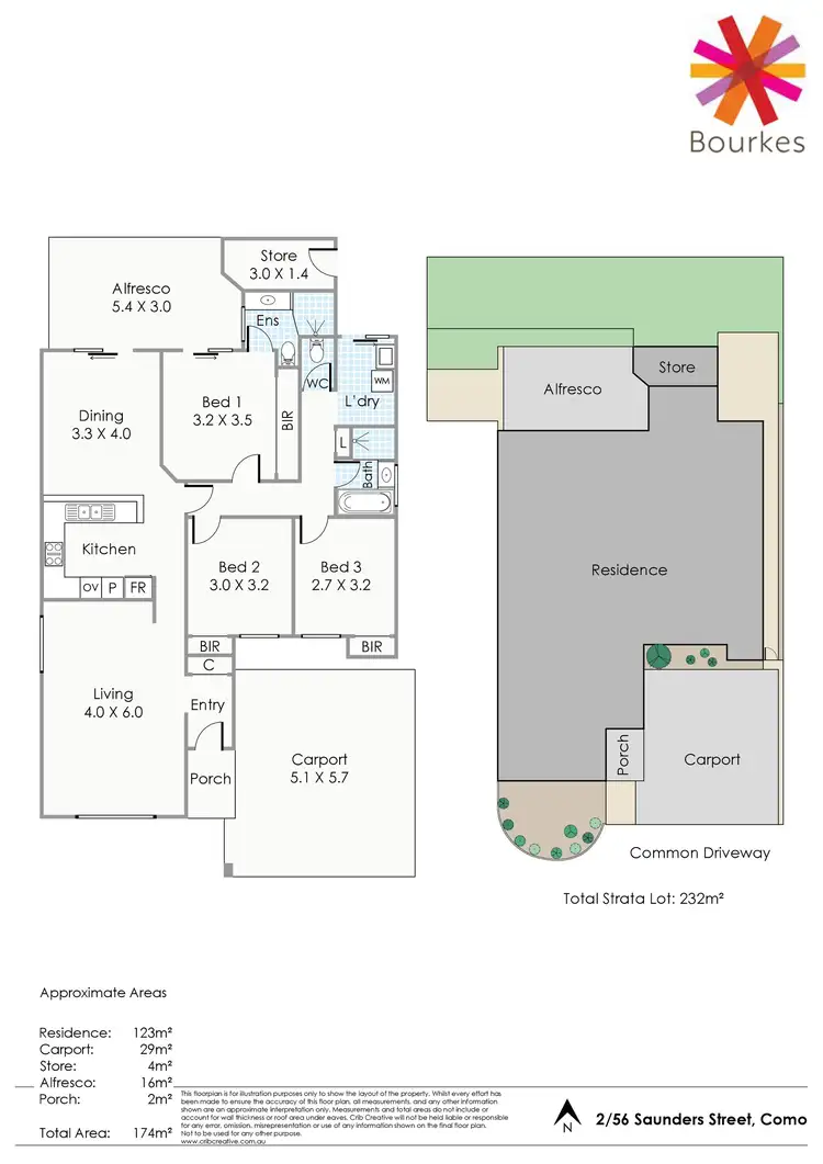 Floorplan of Homely villa listing, 2/56 Saunders Street, Como WA 6152