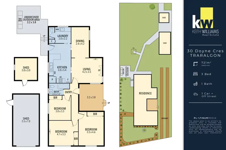Floorplan of Homely house listing, 30 Doyne Crescent, Traralgon VIC 3844