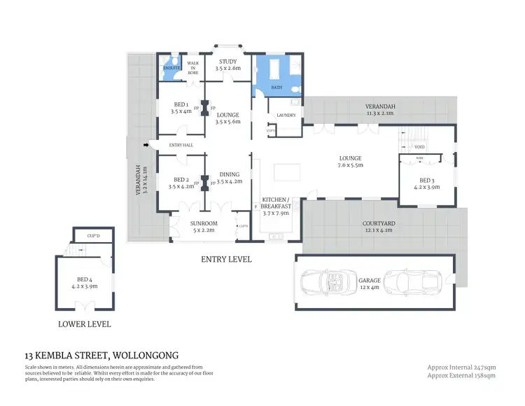 Floorplan of Homely house listing, 13 Kembla Street, Wollongong NSW 2500