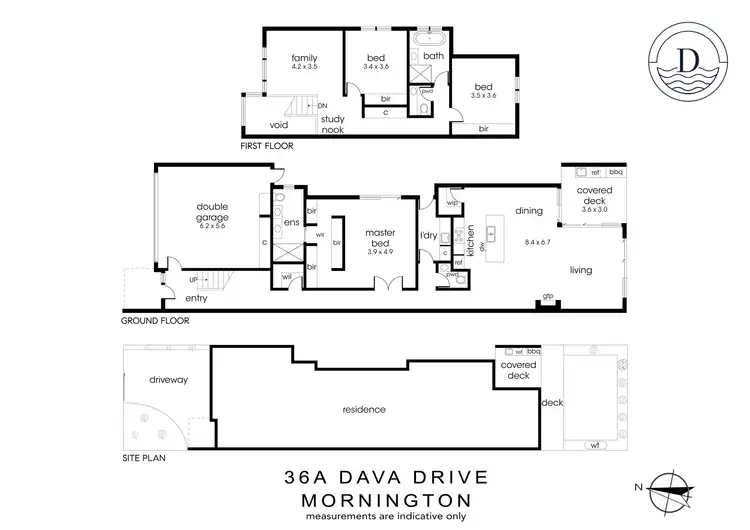 Floorplan of Homely semi-detached listing, 36A Dava Drive, Mornington VIC 3931