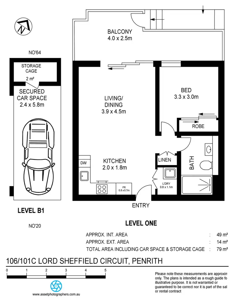 Floorplan of Homely apartment listing, 106/101C Lord Sheffield Circuit, Penrith NSW 2750