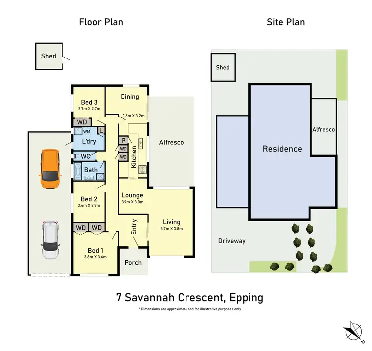 Floorplan of Homely house listing, 7 Savannah Crescent, Epping VIC 3076