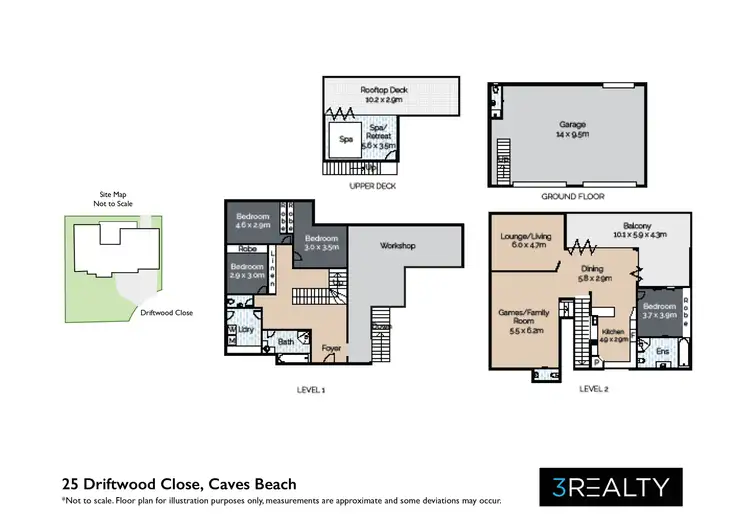 Floorplan of Homely house listing, 25 Driftwood Close, Caves Beach NSW 2281