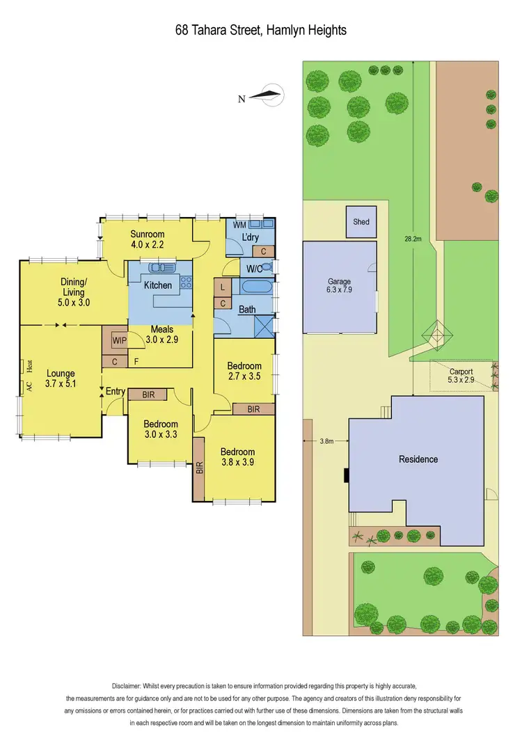 Floorplan of Homely house listing, 68 Tahara Street, Hamlyn Heights VIC 3215