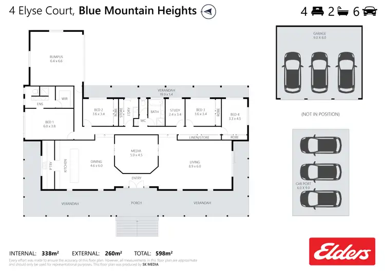 Floorplan of Homely house listing, 4 Elyse Court, Blue Mountain Heights QLD 4350