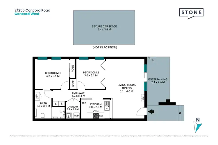 Floorplan of Homely apartment listing, 2/255 Concord Road, Concord West NSW 2138