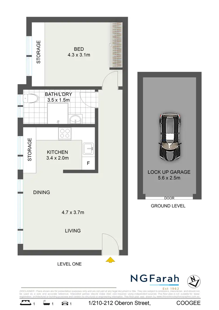 Floorplan of Homely apartment listing, 1/210-212 Oberon Street, Coogee NSW 2034