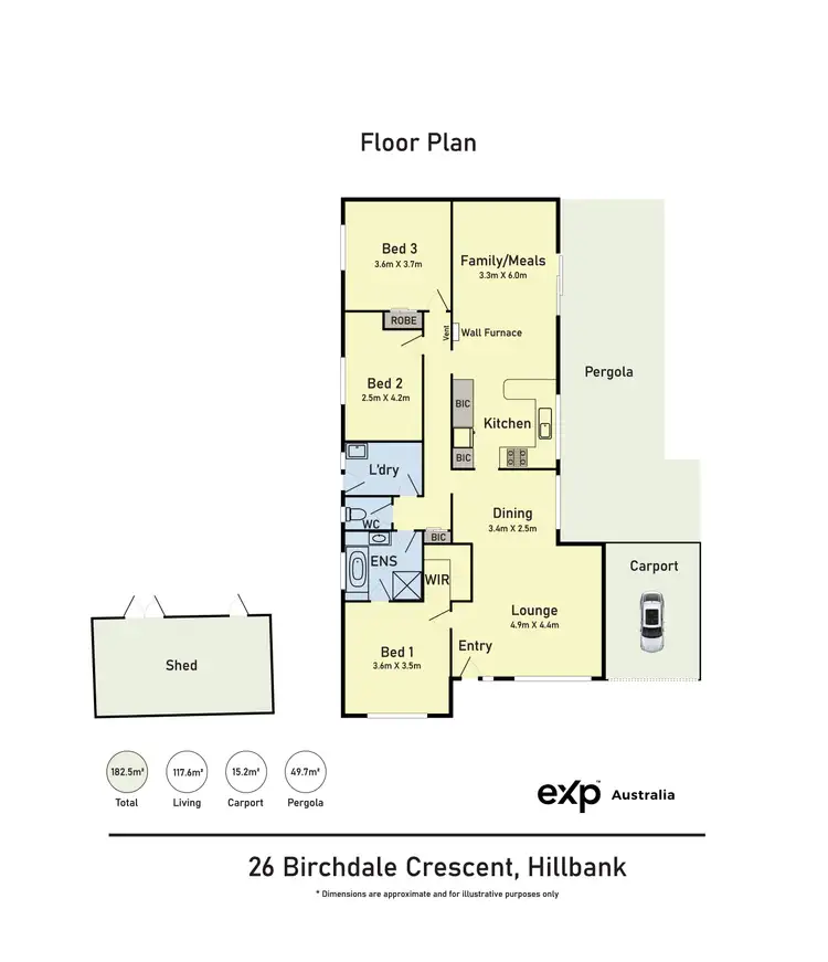 Floorplan of Homely house listing, 26 Birchdale Circuit, Hillbank SA 5112