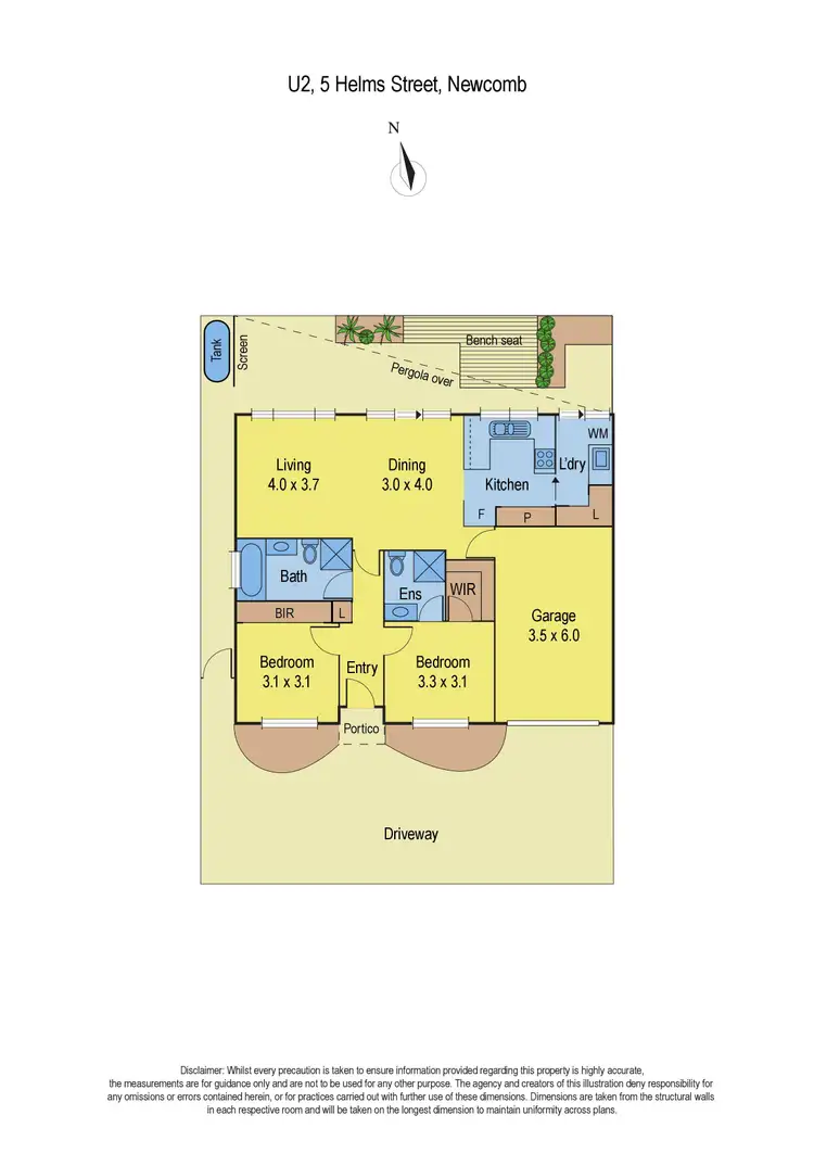 Floorplan of Homely unit listing, 2/5 Helms Street, Newcomb VIC 3219