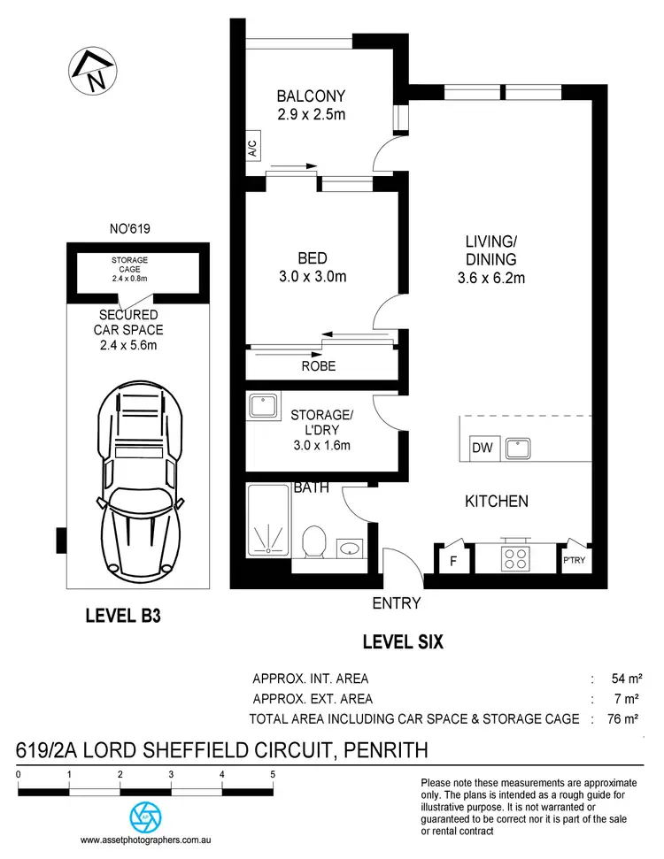 Floorplan of Homely apartment listing, 619/2A Lord Sheffield Circuit, Penrith NSW 2750