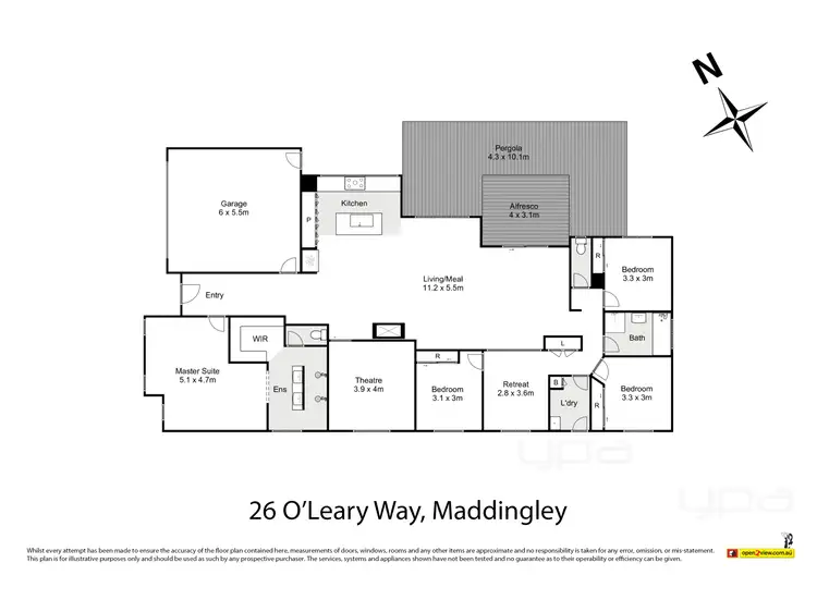 Floorplan of Homely house listing, 26 O'Leary Way, Maddingley VIC 3340