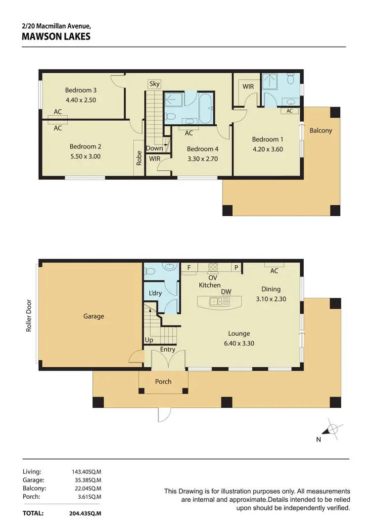 Floorplan of Homely townhouse listing, 2/20 MacMillan Avenue, Mawson Lakes SA 5095