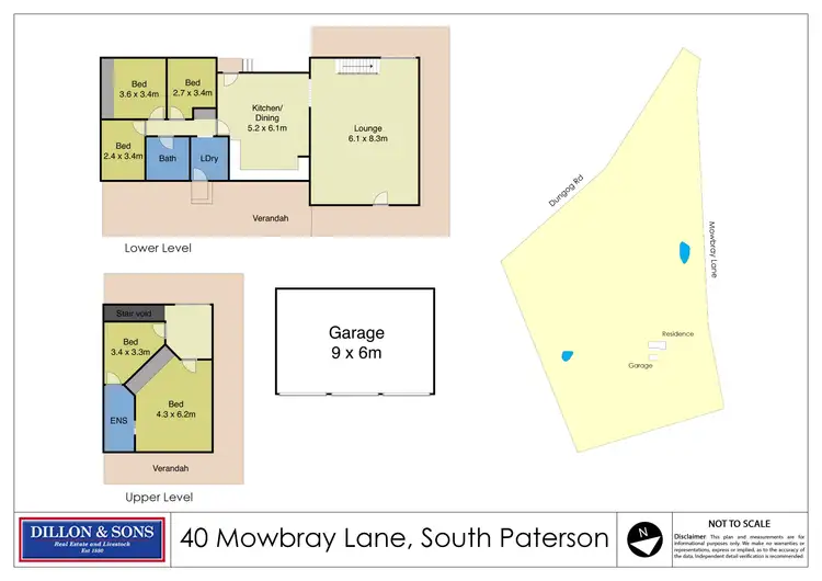 Floorplan of Homely rural property listing, 40 Mowbray Lane, Paterson NSW 2421