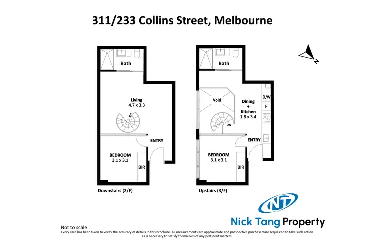 Floorplan of Homely apartment listing, 311/233 Collins Street, Melbourne VIC 3000