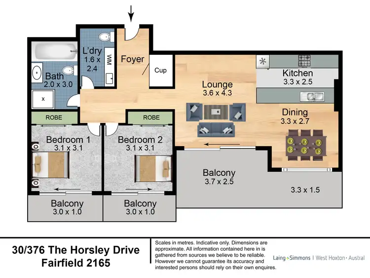 Floorplan of Homely apartment listing, 30/376 The Horsley Drive, Fairfield NSW 2165