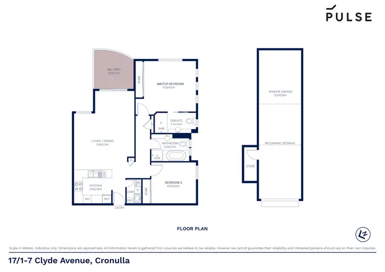 Floorplan of Homely apartment listing, 17/1-7 Clyde Avenue, Cronulla NSW 2230