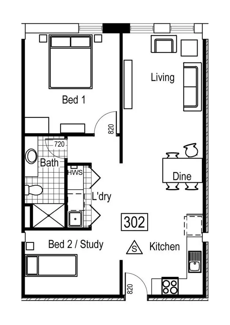 Floorplan of Homely apartment listing, 302/149-157 Thirteenth Street, Mildura VIC 3500