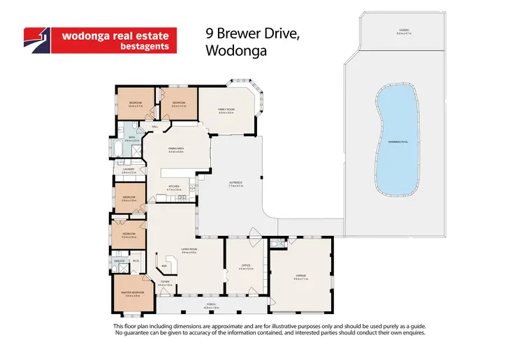 Floorplan of Homely house listing, 9 Brewer Drive, Wodonga VIC 3690