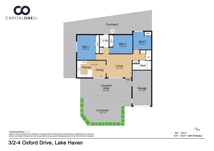 Floorplan of Homely villa listing, 3/2-4 Oxford Drive, Lake Haven NSW 2263