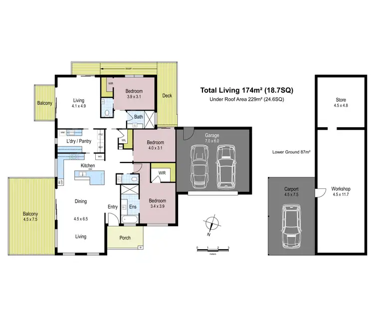 Floorplan of Homely house listing, 55 Monica Drive, Drouin VIC 3818